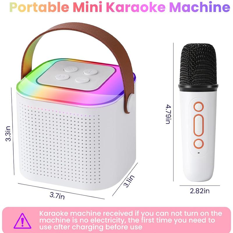 Fall Mini Karaoke Machine for Kids,Portable Bluetooth Speaker with Wireless Microphone for Kids Toddler,Gifts for Girls and Boys Birthday