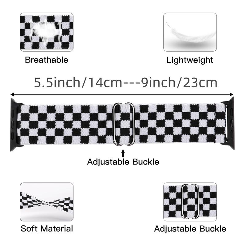 Stretchy Nylon Loop Watch Band, 1 Count Adjustable Soft Elastic Watch Band, Wearable Accessories Compatible with Apple Watch 8 7 6 5 4 3 2 1, Men's Tech Gadgets 2024