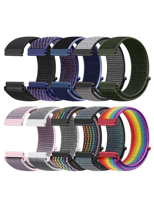 Nylon Watchband Compatible with Samsung Galaxy Watch for Gift, 10pcs Smart Watch Strap Band 41mm 42mm 44mm 45mm Series for Samsung Galaxy Watch