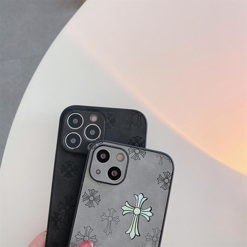 For iPhone 16 15 14 13 12 11 Pro Max gradient laser illuminated cross anti drop phone case,For iPhone 15 14Plus premium leather back panel phone case Accessories Cellphone Protective Cover Devices Shockproof