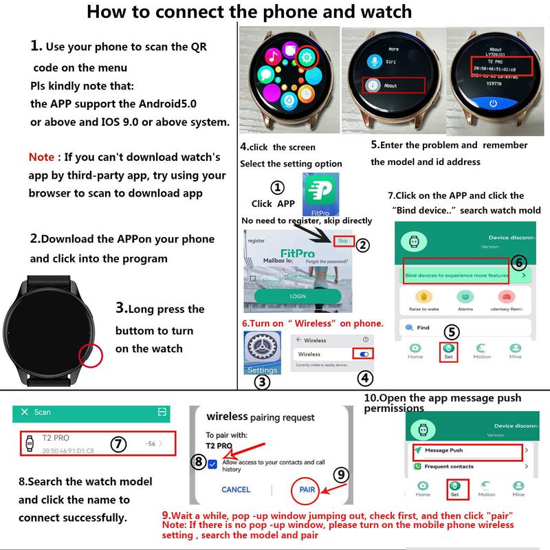 Multifunctional Smart Watch, Fashion Digital Android Watch with Multiple Sports Modes, Sports Fitness Watch, Touch Screen Watch Compatible with iPhone & Android