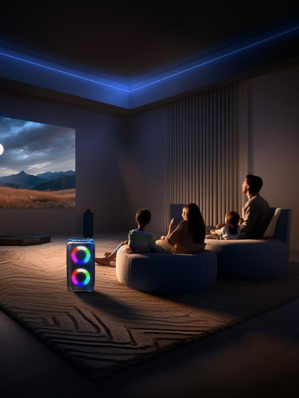 AM-2301 3D Surround Sound Bluetooth Speaker, High Quality Sound, Wireless Connectivity Audio Compact,  Wireless Bluetooth Speaker, Outdoor Wireless Speaker, Bluetooth Speaker with RGB Breathing Light, 3D Stereo Surround Sound Speaker