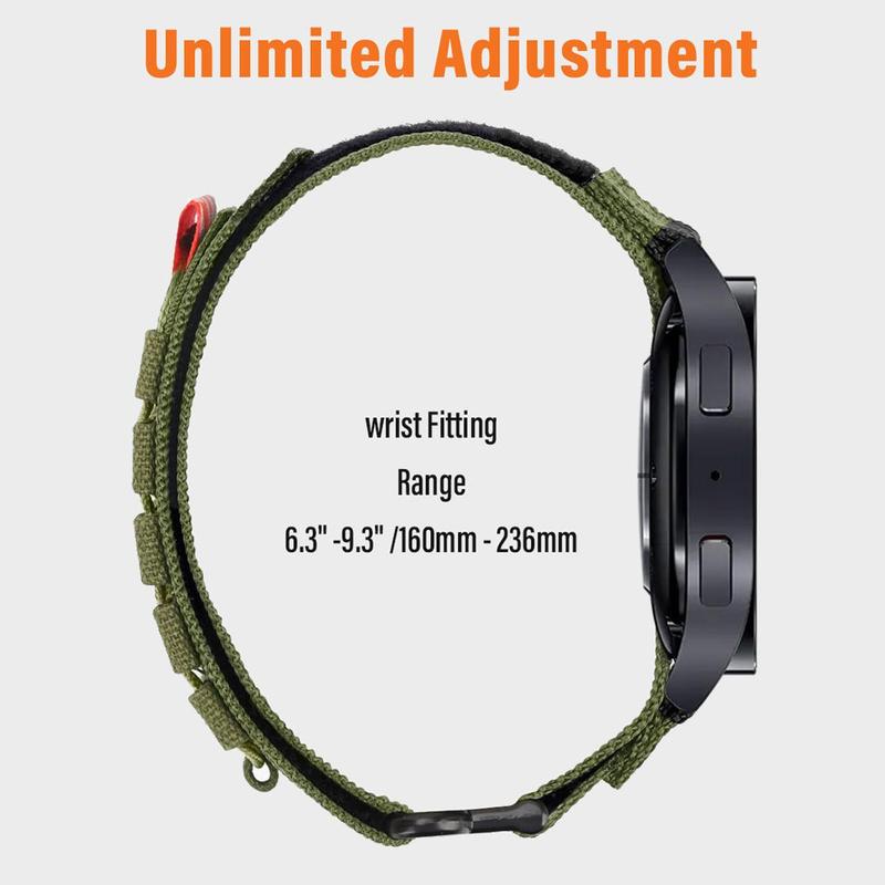 20mm 22mm Universal Watch Band for Samsung and Huawei (1 Count), Nylon Adjustable Watch Band, Fashionable Sports Velcro Adjustable Watch Band for Samsung Huawei Watch