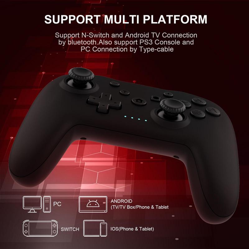 Wireless Gaming Controller for Nintendo Switch PC PS3 TV, Bluetooth Game Console Gamepad with 6-axis Gyroscope, Dual Vibration Joystick Game Controller, Gaming Console Accessories, Gifts for Boyfriend