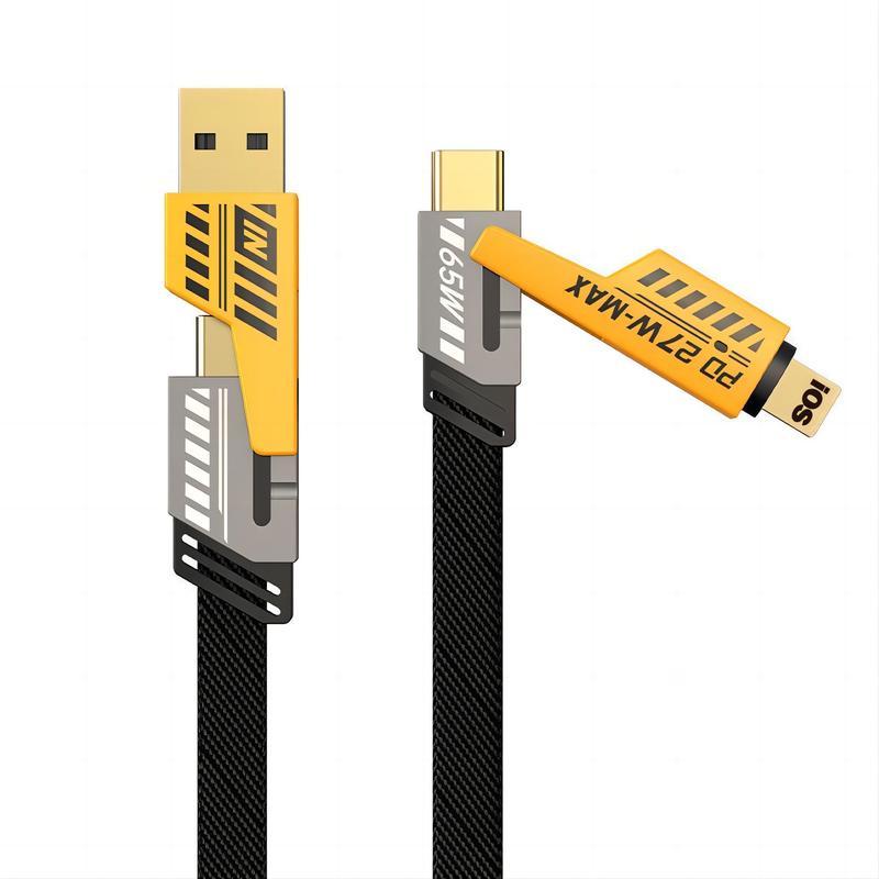 Whatook 4 in 1 charging cable, fast charging, dual head Type C USB for iphone, ipad, Samsung