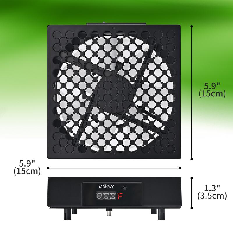 G-STORY Cooling Fan for Xbox Series X with Automatic Fan Speed Adjustable by Temperature, LED Display, High Performance Cooling, Low Noise, 3 Speed 1500 1750 2000RPM (140MM) with RGB LED Console Portable