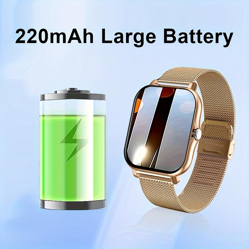 Smart Watch with Full Touch Screen, Wireless Call, Remind of Long-Time Sitting, Multiple Sport Mode, Looking for Mobile Phone, Controlled by Music Function, Fashion Sport Smart Watch Compatible with Android and iPhone System, Suitable for Both Men and Wom