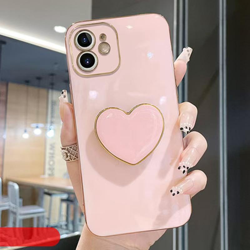 Simple Love Pattern Phone Case, 1 Count Anti-fall Decorative Phone Protector Cover, Phone Accessories Compatible with iPhone