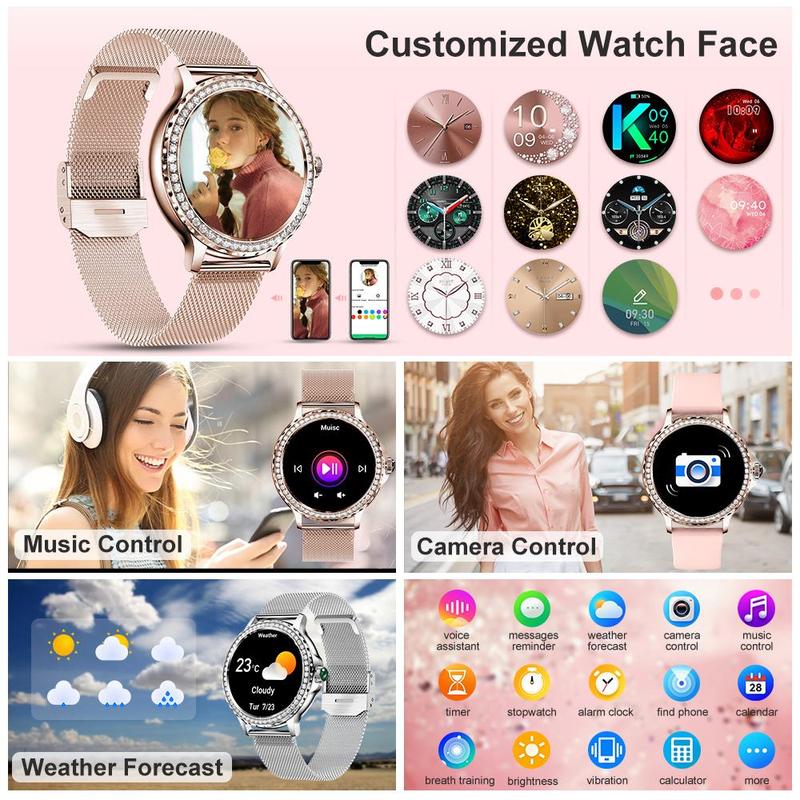 Multi-functional Smartwatch,1.3 Inch Touch Screen HD Bluetooth-compatible Call Smart Watch, Fashion Sports Tracker Smartwatches, Touch Screen Watch, Waterproof Smart Watch for iPhone Android Smartphone, Wearable Devices