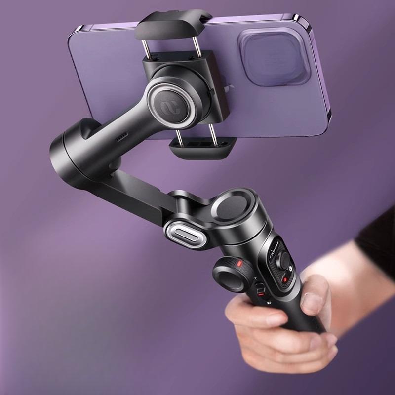 3-axis Smartphone Gimbal Stabilizer, Foldable Phone Gimbal Stabilizer with Focus Wheel, Camera Accessories for Outdoor Sports, Party