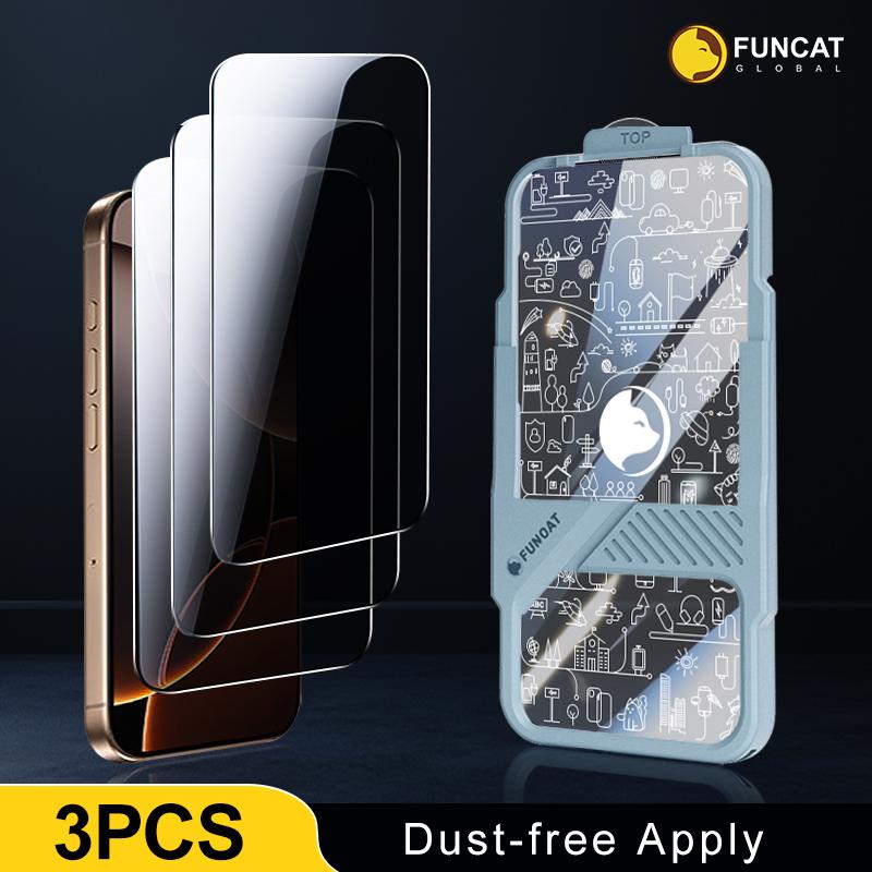 FUNCAT MUXIA Screen protector for iphone16 15 14 13 12 Series High Definition  Privacy protection phone Film-Dust Free Without Bubbles Protective Film