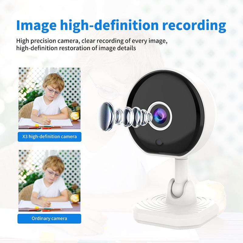 Wireless Smart Camera, 480P Video Resolution Camera, USB Rechargeable Security Camera, Remote Monitoring Camera for Home & Office