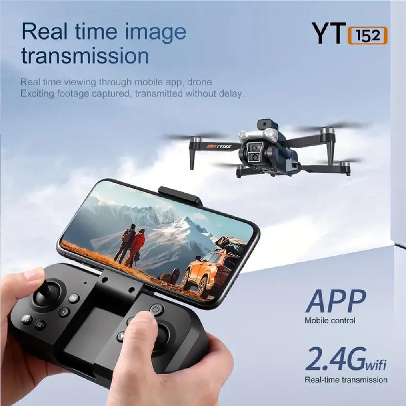 Brushless Motor Drone with Camera for Adults obstacle avoidance function  Adjustable Lens Wind protection level 4 One Touch Takeoff Landing Altitude 40KM H Hold Mini Foldable Drone RC Quadcopter