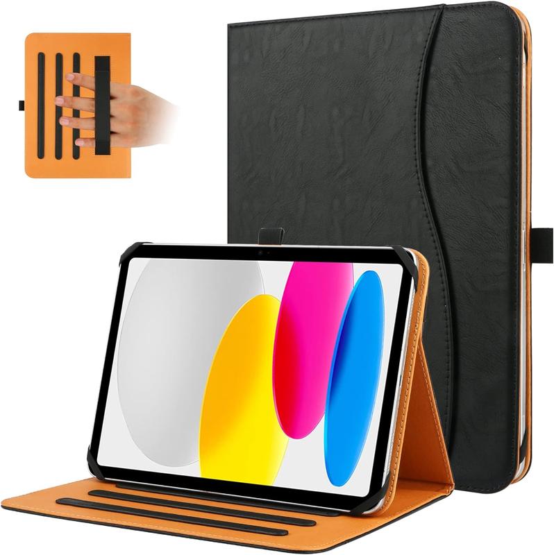 Universal Case for 9 10.1 10.5 inch Tablet, Universal Tablet Case with Flexible Hand Strap & Pocket for 9-10.9