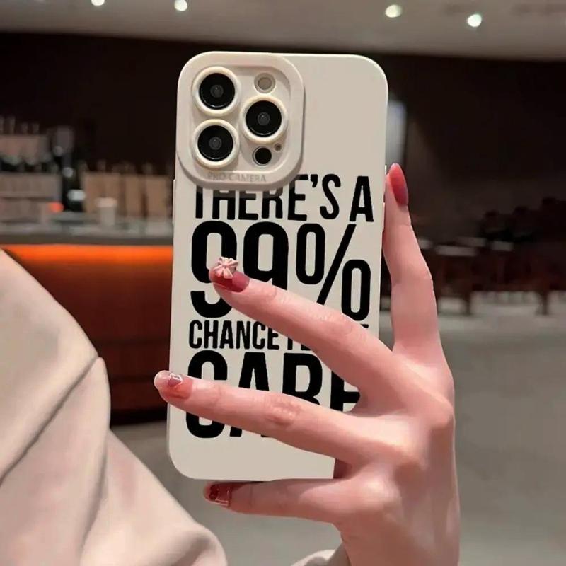 Slogan Graphic Phone Case, Fashion Phone Protective Case, Full Coverage Shockproof Phone Cover Compatible With iPhone 16 15 14 13 12 11 XS XR X 7 Mini Plus Pro Max