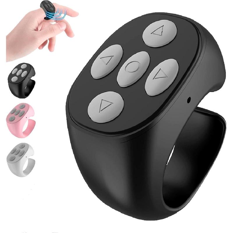 Fingertip Wireless Bluetooth Remote Control, Fingertip Remote Control Ring, Remote Control App Page Turner, Scrolling Rings Rechargeable Camera Remote, for Phone Tablets Selfie, Flip Page (Mix),2024 christmasa ornament,2024 fashion trends