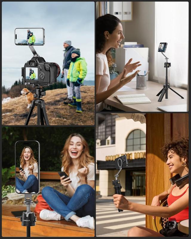 CAMOLO Magnetic Phone Tripod Mount Adapter, with 1 4