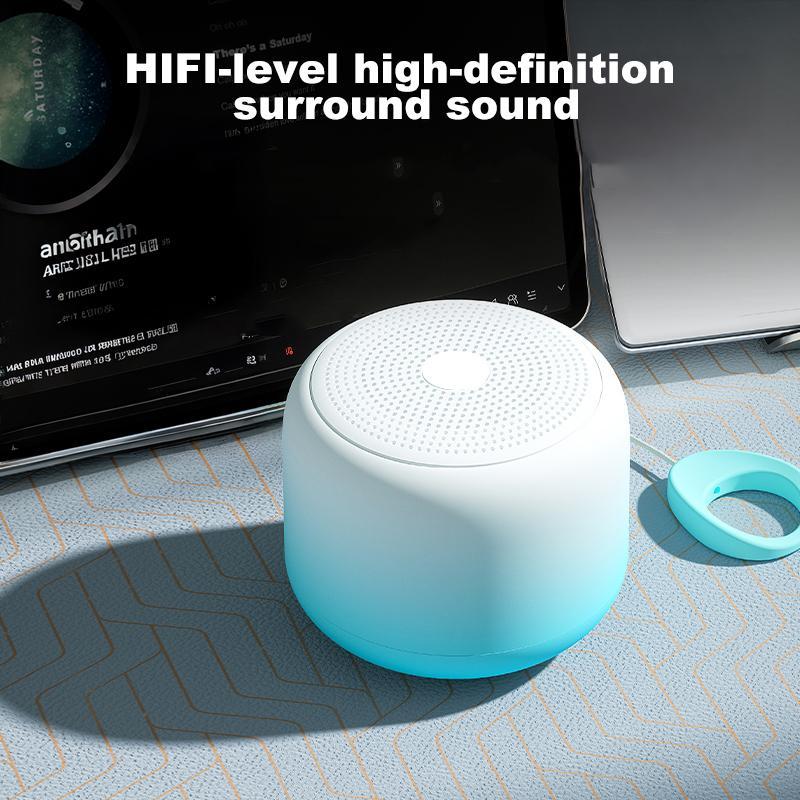 Portable Wireless Speaker, IP67 Waterproof TWS Wireless Bluetooth-compatible Speaker, Hands-free Desk Speaker for Home Office