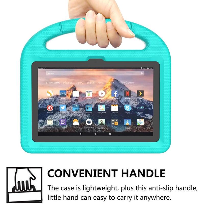 All- 7Tablet Case for (2022 Release), NOT Compatible with iPad  ONN Tab, Lightweight Shock Proof Case with Stand Handle - Turquoise