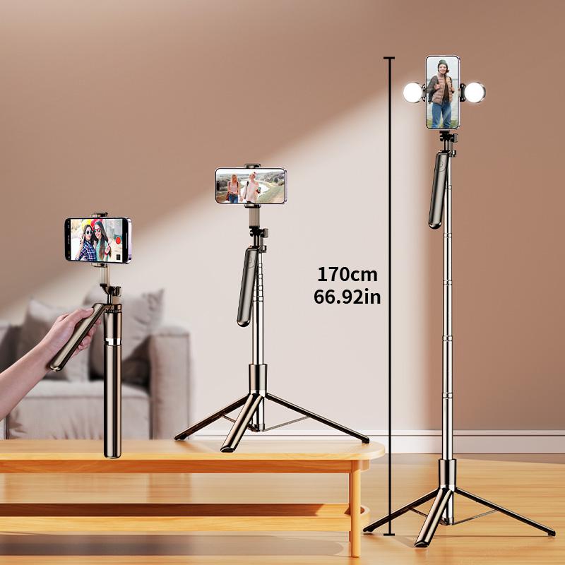 Selfie Stick Tripod, Mobile Tablet Holder, Remote Control Selfie Accessory, with Fast Charging Cable, Suitable for Apple 15 14 13 phone holder