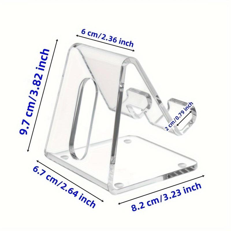 Clear Phone Holder, Transparent Phone Stand, Desktop Phone Holder for Most Smartphones, Phone Accessories for Home & Office