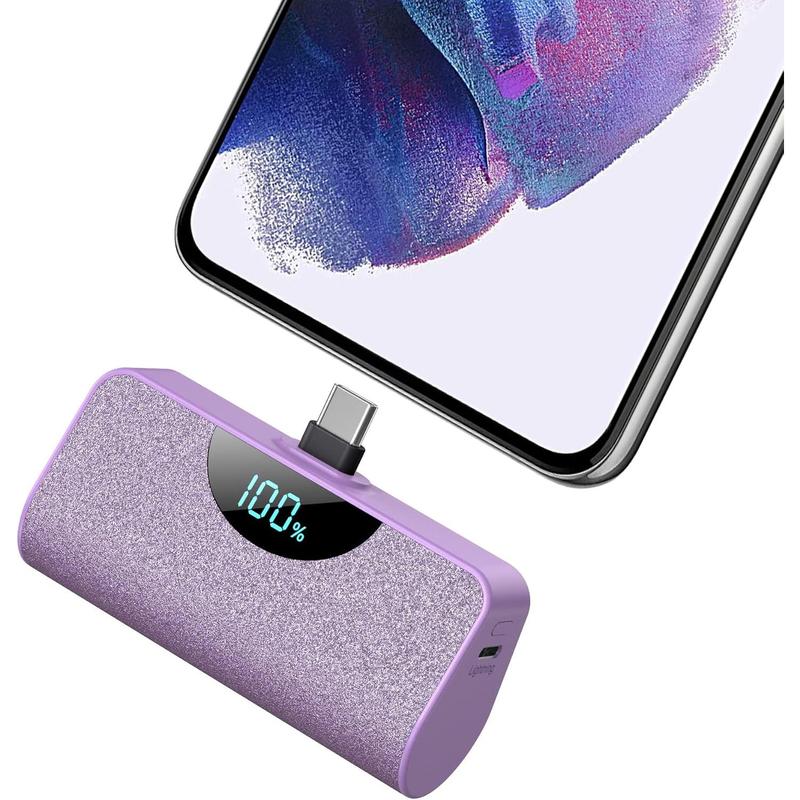 USB-C Portable Charger Power Bank 5200mAh,with iPhone 15 15 Plus 15 Pro 15 Pro Max Samsung,Moto,Google Pixel,Android Phones etc Charging Digital