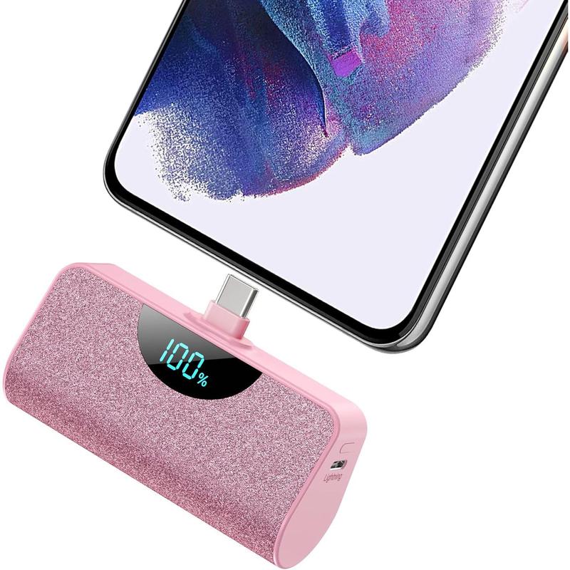 USB-C Portable Charger Power Bank 5200mAh,with iPhone 15 15 Plus 15 Pro 15 Pro Max Samsung,Moto,Google Pixel,Android Phones etc Charging Digital