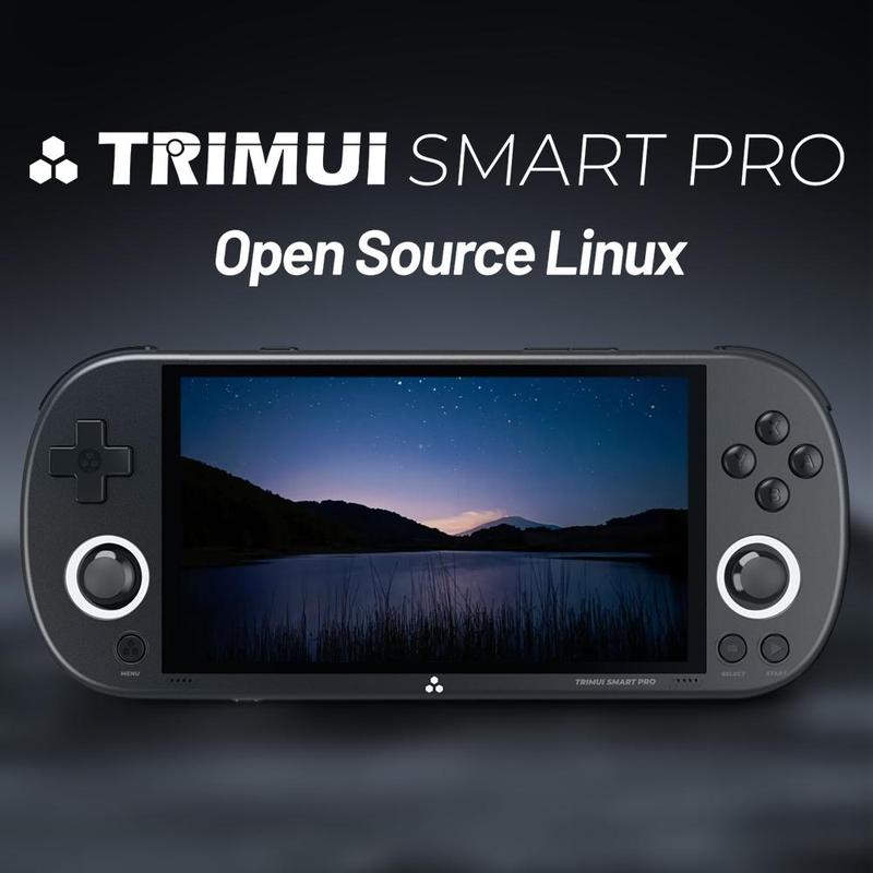 TRIMUI Smart Pro Handheld Game Console, 1 Count 4.96 Inch IPS Full Fit Screen Resolution 1280*720, A133P Processor PowerVR GE8300 GPU LPDDR4 1GB Storage, Game Peripherals, Handheld Game Device