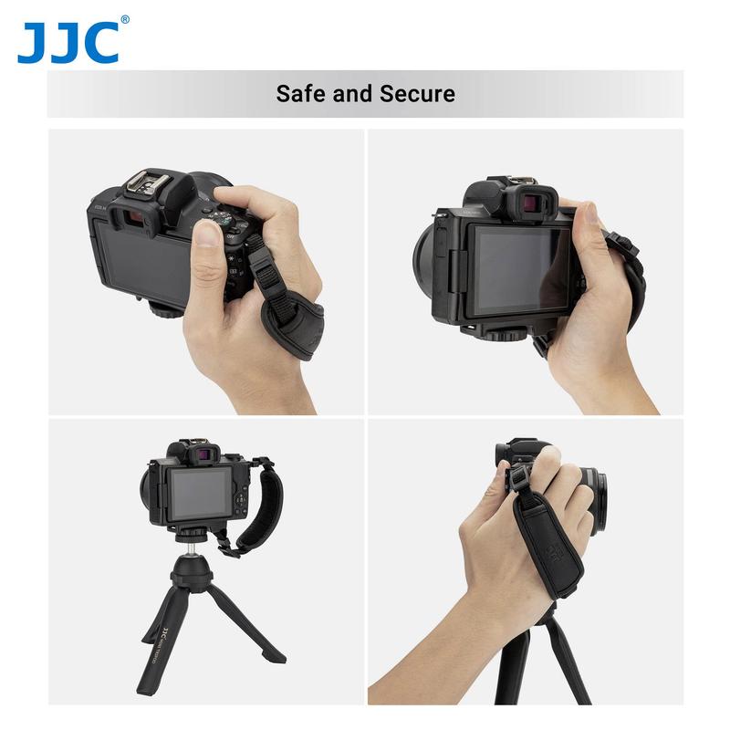 JJC Universal Compact Hand Grip Strap, 1 Count Wrist Strap for Canon EOS R5 R6 R7 R10 R50 R100 90D 80D Rebel T7 T8i T7i Nikon Z8 Z5 Z6 Z7