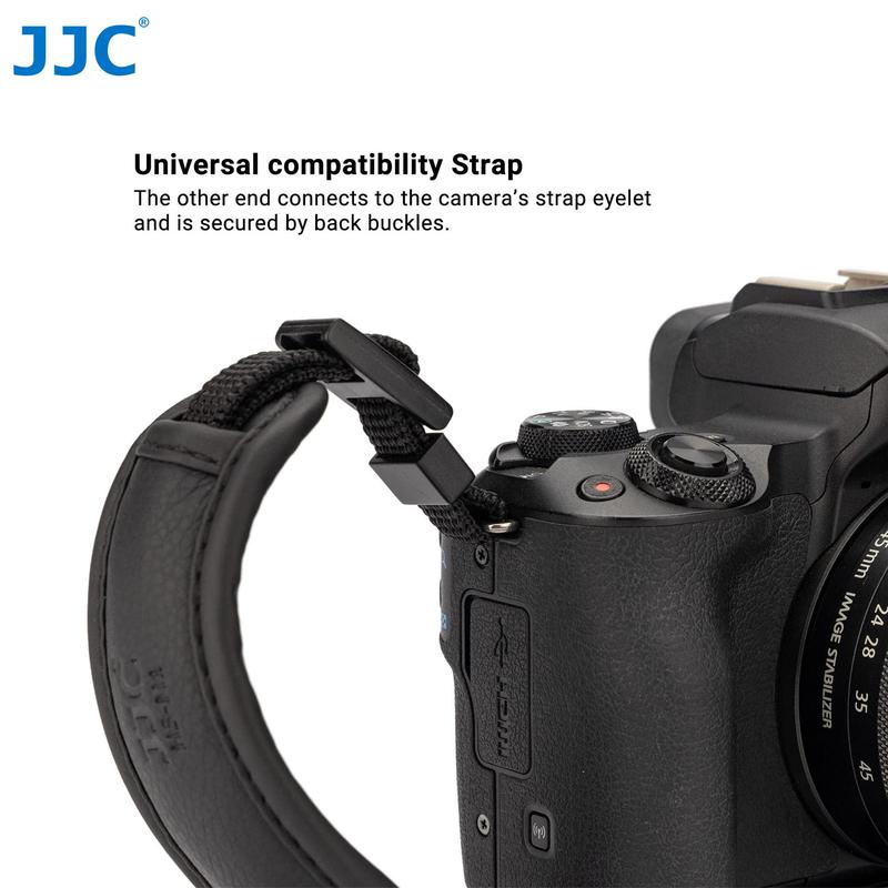 JJC Universal Compact Hand Grip Strap, 1 Count Wrist Strap for Canon EOS R5 R6 R7 R10 R50 R100 90D 80D Rebel T7 T8i T7i Nikon Z8 Z5 Z6 Z7