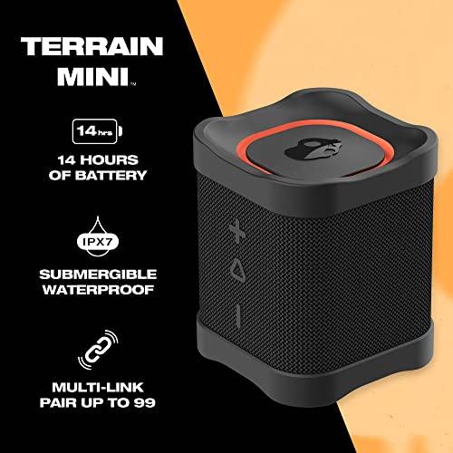 Skullcandy Terrain Mini Wireless Bluetooth Speaker - IPX7 Waterproof Portable with Dual Custom Passive Radiators, 14 Hour Battery, Nylon Wrist Wrap, & True Stereo