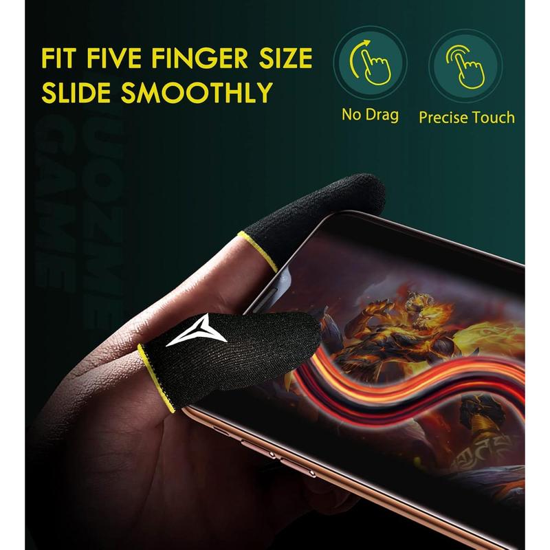 3 Colors 15 Pack E-Sports Light Model Gaming Finger Sleeves, 0.15mm Superconducting Nanofibers, Smooth Feel, Anti-Sweat, Extremely Thin, Fit All Touchscreen Devices