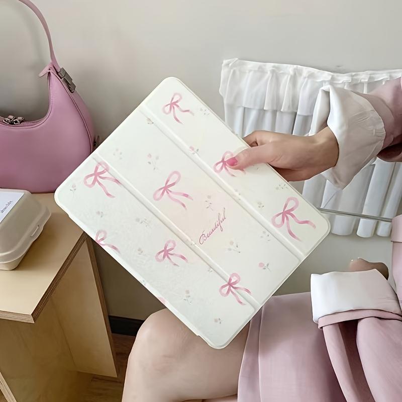 Pink Mirrored Acrylic Tablet Cover - Foldable, Ultra-Lightweight, Stand-Enabled, and Scratch-Resistant Design - Compatible with iPad 10.9, 10.2, Air 5th Gen, Pro 11, 10th, 9.7, Air 2, Air, 7th Gen, 8th Gen, Air 4, Air 5, and Pro 11 2022 Models