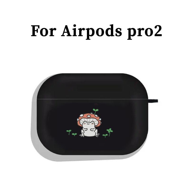 Mushroom Frog Pattern Earphones Case with Hiking Buckle, 1 Count Earbuds Protective Case, Shockproof & Anti-fall Earphone Cover for AirPods 1 2 3 Pro 2