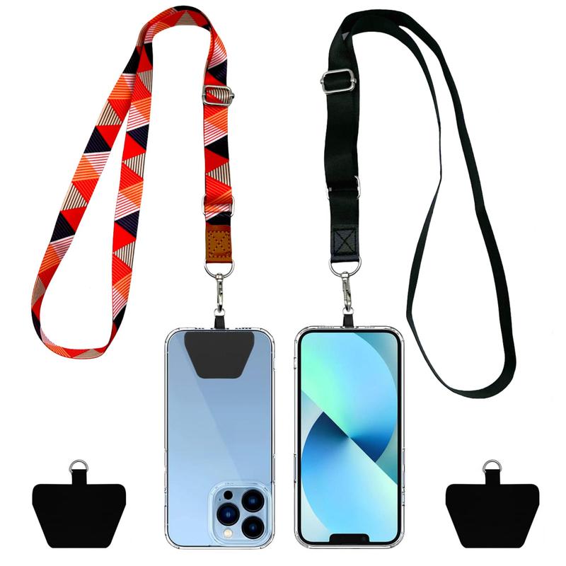 Portable Phone Case Extension Lanyard & Embedded Card Set, Including 2 Hanging Rope & 2 Embedded Card, Mobile Phone Accessories