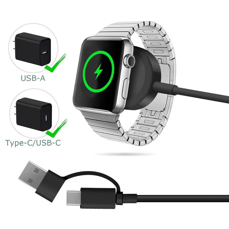 USB C Watch Charger with 3.28ft Watch Charging Cable, Portable Watch Charging Station Compatible with Apple Watch SE 10 9 8 7 6 5 4 3 2 1