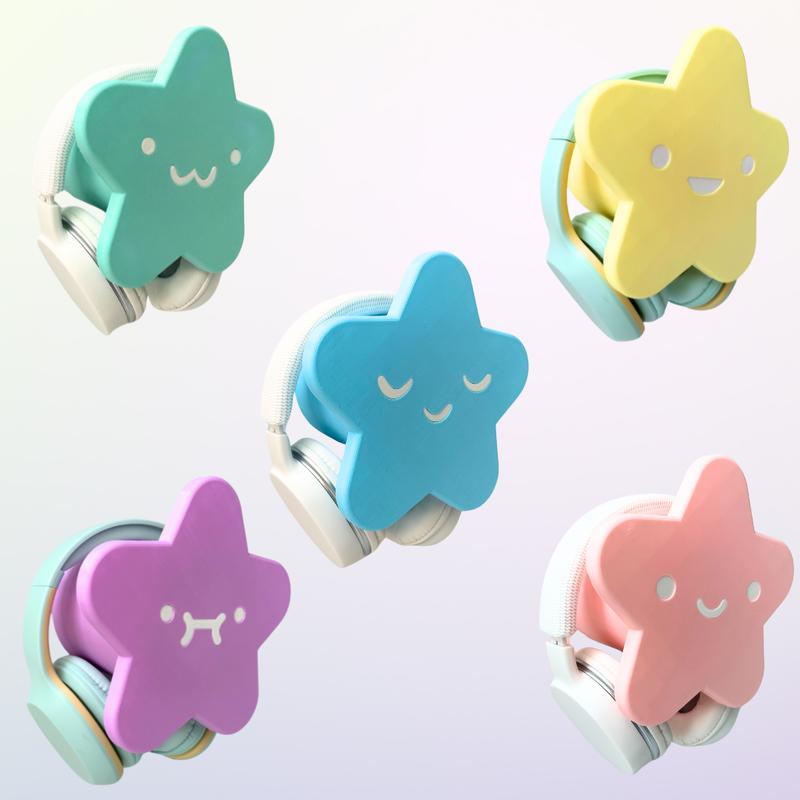 Starry Star Headphone Holder in Pastel