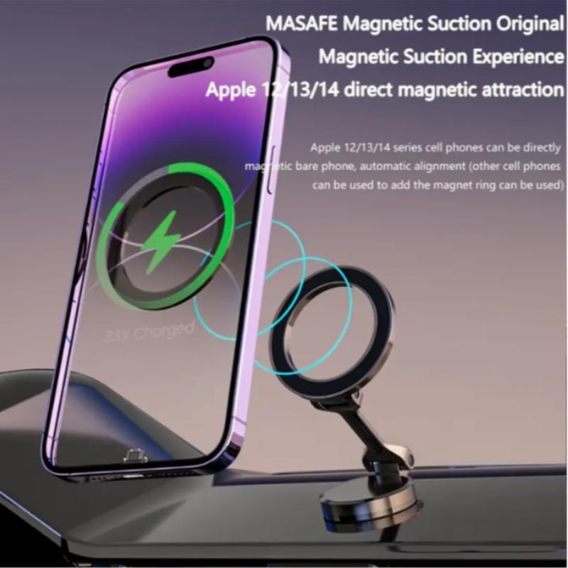 Space-saving Car Magnetic Smartphone Holder, 360° Rotatable Car Phone Holder Stand, Phone Mount for Car, Car Accessories Compatible with iPhone & Android Cellphone