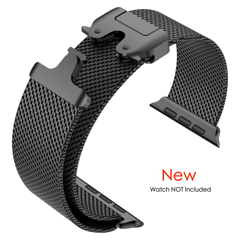 New Upgrade Milanese Band Compatible with Apple Watch Ultra2 Band 49mm 46mm 45mm 44mm,  with secure parachute-style buckle for Watch Series 10 9 8 7 SE2 6 5 4 3 2 1 band 49mm 46mm 45mm 44mm   Wearable Accessories  Gift