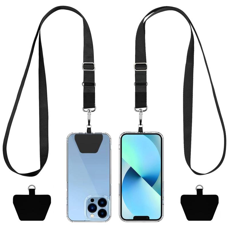 Portable Phone Case Extension Lanyard & Embedded Card Set, Including 2 Hanging Rope & 2 Embedded Card, Mobile Phone Accessories