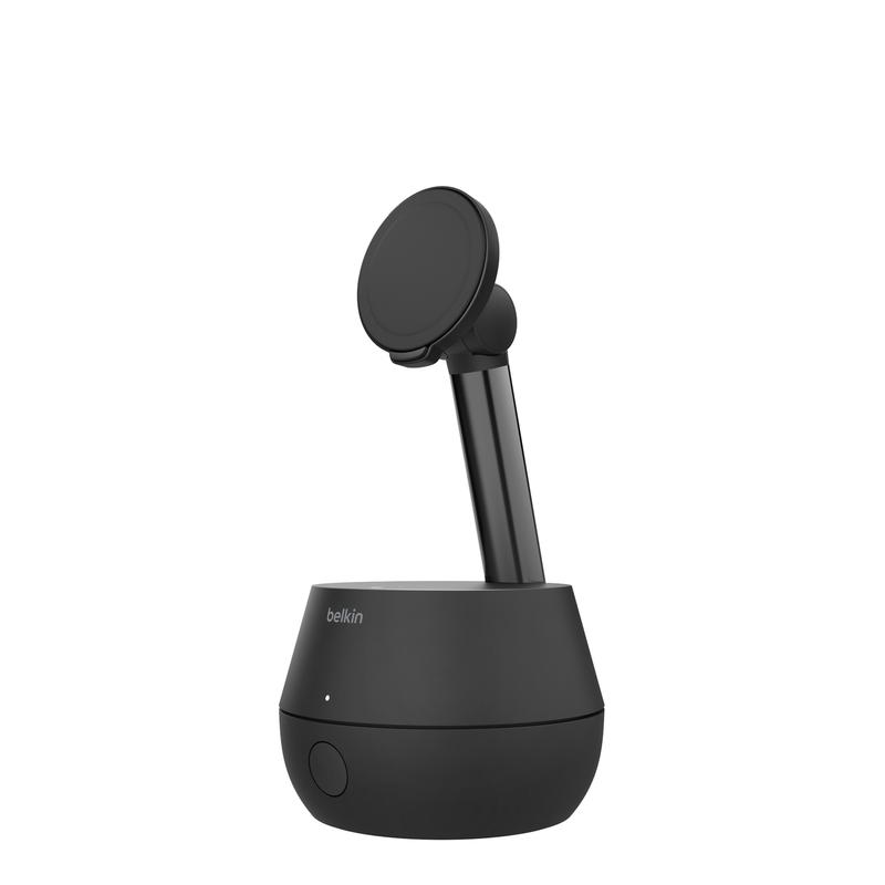 Belkin Stage Auto Tracking Stand Pro w 15W MagSafe Magnetic Wireless Charging, DockKit, Best of CES 2024, Face Tracking, motorized 360 & 90 Degree Tilt, Quiet & Smooth Motion, 5hr, NFC Easy Pairing, IOS (17 or above) for iPhone 15, 14, 13, 12, iOS 17+