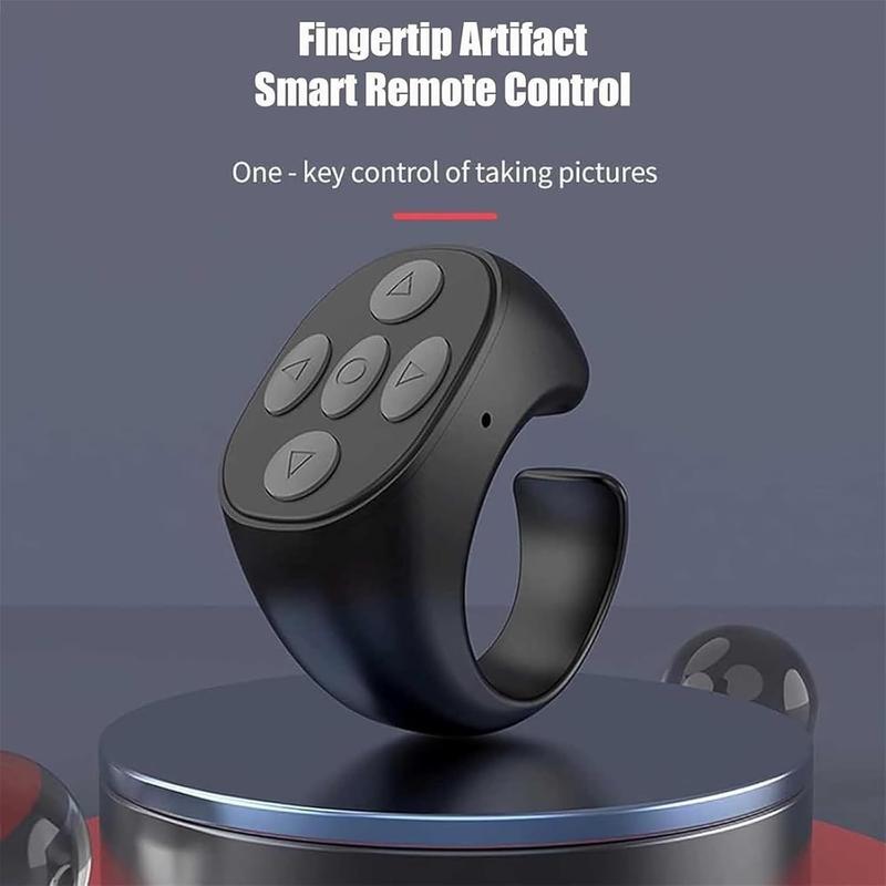 2024 Hot SaleTiktok Scrolling Ring, TIK tok Bluetooth Remote Control Ring Rechargeable Tiktok Clicker Button Finger Phone Control Ring for Kindle APP Page Turner Compatible with iPhone iPad iOS Android (White),2024 christmasa ornament,2024 fashion trends