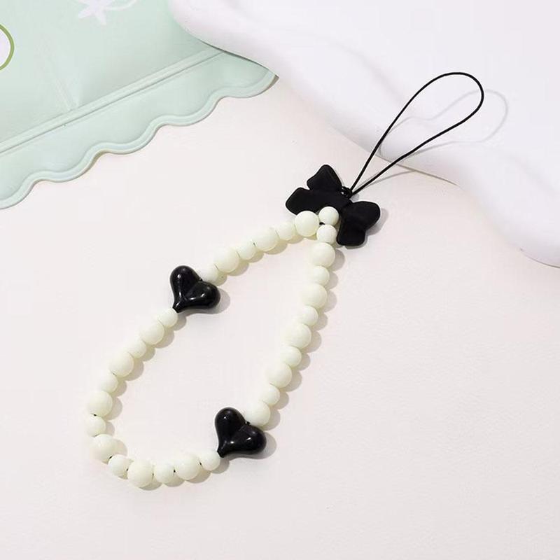 Cute Bow & Heart Pattern Phone Chain, Fashionable Phone Decorative Lanyard, Phone Strap for Women & Girls, Mobile Phone Decoration Accessories