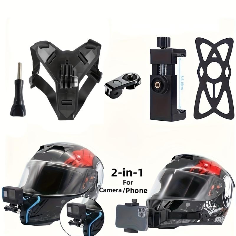 8pcs Ultimate Action Camera Kit: Durable Mounts for GoPro, Smartphones & Osmo Action - Includes Motorcycle Helmet, Head & Chest Holders