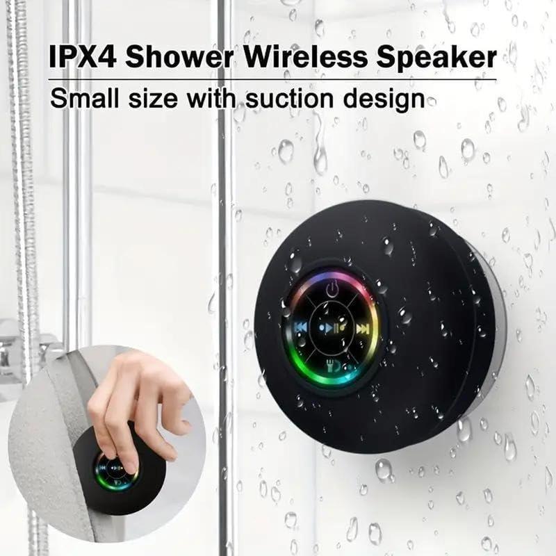 LED Bluetooth Speaker Wireless Waterproof Speaker with RGB Light, Rechargeable Battery for Smartphones and Audio Devices