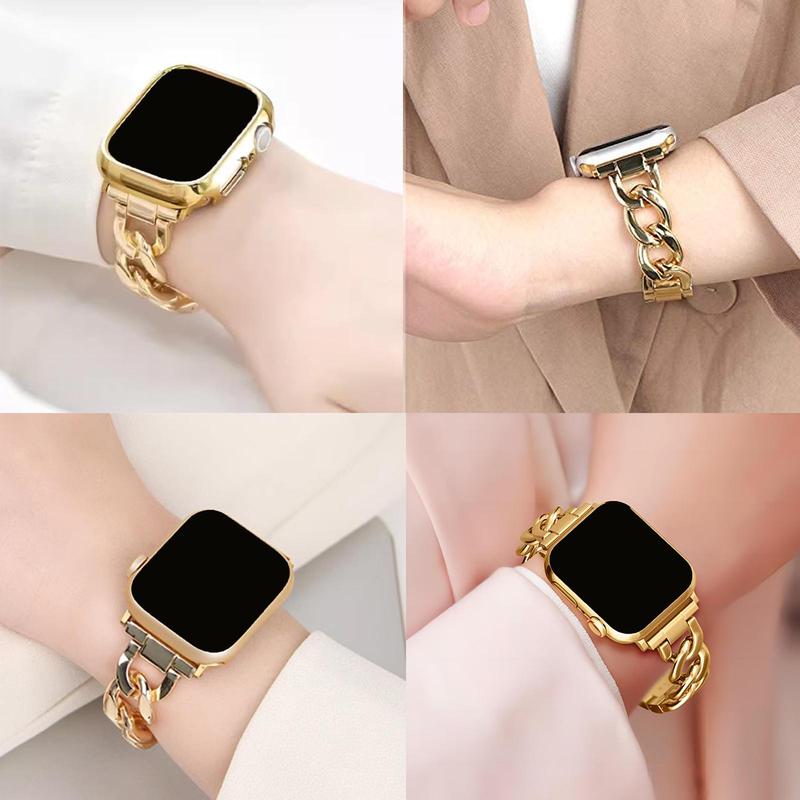 Fashion Smart Watch Band (Band Only), Decorative Watch Band for Women, Replacement Watch Band for iWatch Series 9 8 7 6 SE 5 4