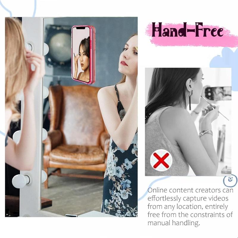 Silicone Suction Phone Case Mount, Hands-free Strong Grip Holder for Selfies and Videos, Durable, Easy to Use Phone Holder for iPhone & Android