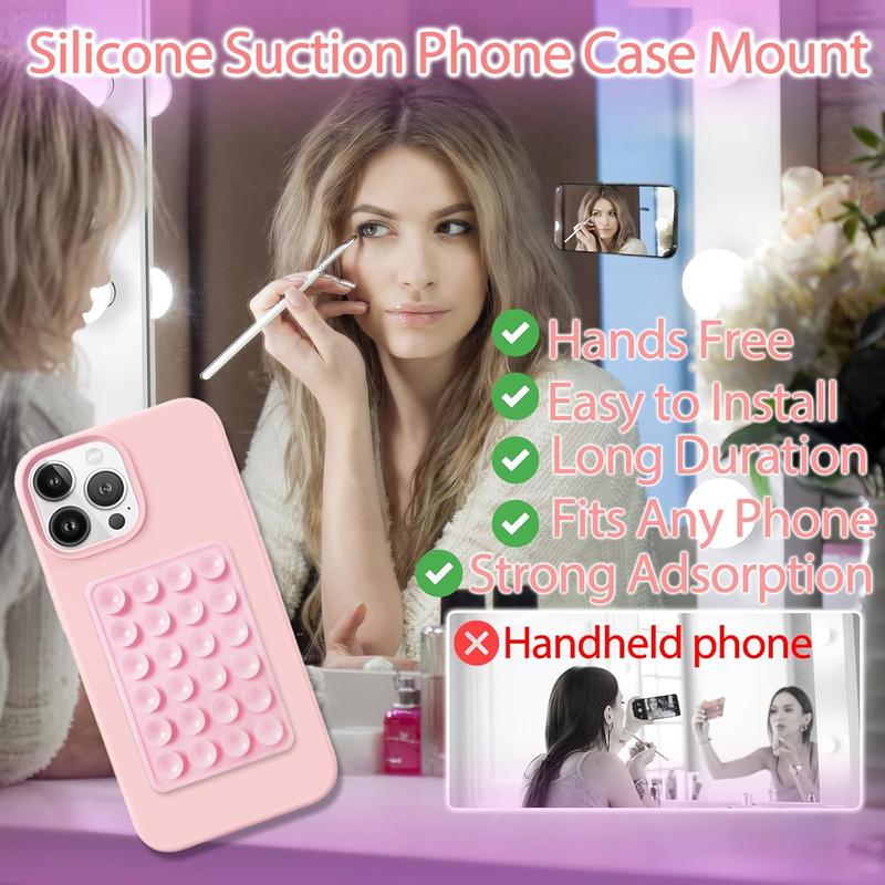 Silicone Suction Phone Case Mount, Hands-free Strong Grip Holder for Selfies and Videos, Durable, Easy to Use Phone Holder for iPhone & Android