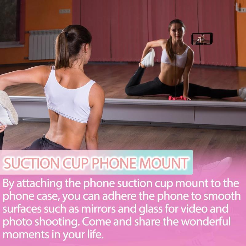 Silicone Suction Phone Case Mount, Hands-free Strong Grip Holder for Selfies and Videos, Durable, Easy to Use Phone Holder for iPhone & Android