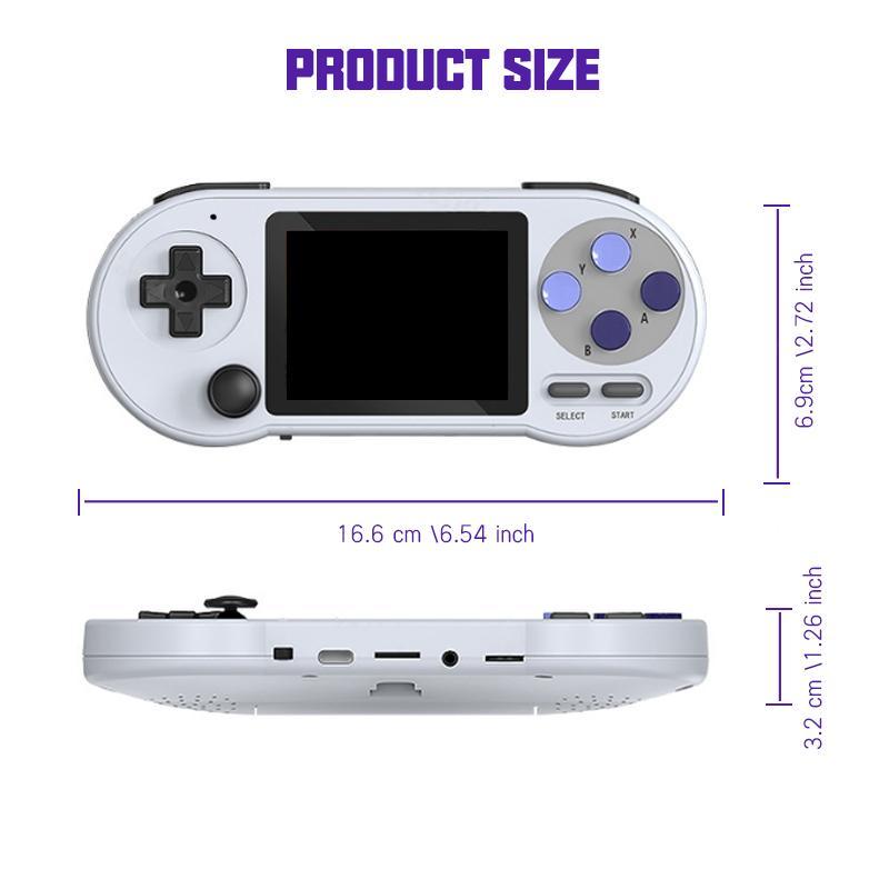 Retro Handheld Game Console, 1 Set Rechargeable 3 Inch IPS Wireless Mini Portable Game Console, Support TV Output, Gaming Console for Gameboy SNES GBA, Handheld Game Device